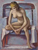 Female Nude Sitting by Albert Pels, oil on canvas, offered Jun 2026