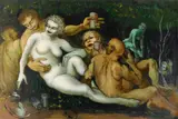 A Beer Party in the Park/Galateas' Pygmalion by Albert Pels, oil on canvas, offered Jun 2026