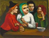 Four Women Sitting and Talking by Albert Pels, oil on canvas, offered Jun 2026