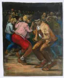 Jitter Bugs by Albert Pels, oil on canvas, offered Jun 2026