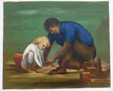 Albert Pels, Sand Castles, oil on canvas