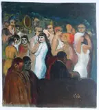 Albert Pels, Dancing Under the Stars, oil on canvas (unstretched)