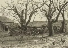 Grace Albee, Forgotten Things (Northampton County, Pennsylvania) wood, engraving, 1942
