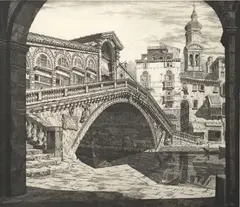 John Taylor Arms, Shadows of Venice, etching and aquatint, 1930