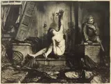 George Bellows, The Cigarette, lithograph, 1918, estate