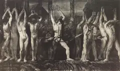George Bellows, The Barricade, lithograph, 1918, estate
