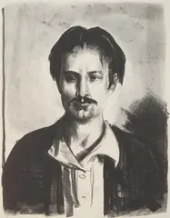 Portrait of John Carroll by George Bellows, lithograph, 1923, offered Jun 2026