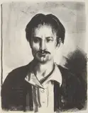 George Bellows, Portrait of John Carroll, lithograph, 1923