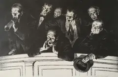 Joseph Hirsch, The Hecklers, lithograph, 1943-44