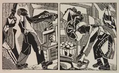 Helen West Heller, Cider Press, woodcut, 1939