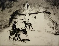 Henry G. Keller, The Hermitage of Talavera, etching, 1924