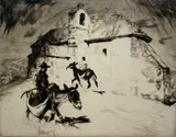 Henry G. Keller, The Hermitage of Talavera, etching, 1924