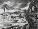 Louis Lozowick, The Shrine, Buchanan, New York, lithograph, 1937