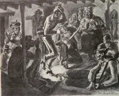 Ben Messick, Plantation Party, lithograph