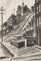 Arnold Ronnebeck, Central City (Colorado), lithograph, estate stamp verso