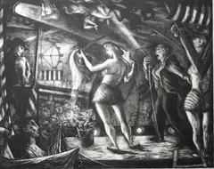 Benton Murdoch Spruance, Midsummer Spiel, lithograph, 1946