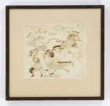 Poor Old Men by George Washington Sully, pen and ink on paper (double sided), tilted lower center, matted and, offered Jun 2026