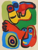Karel Appel, Seeing Eyes, lithograph in color, 1975