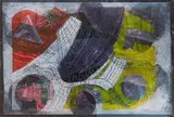 Sam Gilliam, Untitled woodblock printing, etching, stencil painting splash painting, from the Chehaw series