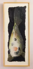 Daniel Kelly, What’s Up, lithograph, woodblock and hand-coloring, 2010