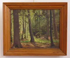 Victor C. Anderson, Hemlock Woods, oil on canvas board, ca.1934
