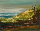 Sunny Hillside by Albert Pels, oil on Masonite, offered Jun 2026