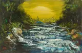 White Water, Great Falls by Albert Pels, oil on board, offered Jun 2026