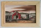 Kenneth A. Wood, Sea, Shacks & Sky, gouache on illustration board