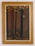Frederick L. Hollendonner, Fall Festival, oil on pressed board, 1957
