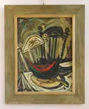 Frederick L. Hollendonner, Melon Time, oil on pressed board, 1956