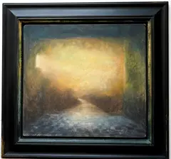 Carol Anthony, Inner Room: Dream Reverie, oil crayon and enamel on gessoed panel,1995