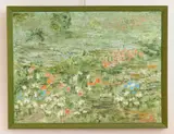Elizabeth Charleston, Field Flowers, oil on canvas, 1965, monogramed lower right
