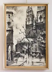Germania/ Regensburg by Ugo Stefanutti, oil on canvas, 1960, offered Jun 2026