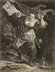 Cornelis Dusart, A Woman of the Orange Faction mezzotint, 1695, mezzotint