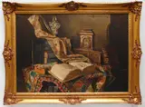 Ignaz Johann Schönbrunner, Still-Life with Book, oil on canvas