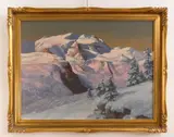 Gottfried Arnegger, Winter Landscape, oil on canvas