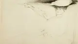 Paul César Helleu, Reclining Lady, drypoint, ca. 1900