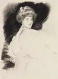 Paul César Helleu, La Reveuse, drypoint, ca. 1898