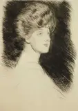 Paul César Helleu, Lady Carnarvon, drypoint, ca. 1900