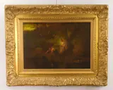 George Inness, Jr., Girls Fishing, oil on panel