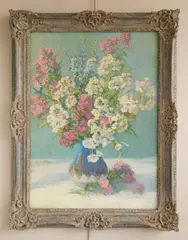 Carle John Blenner, Floral Still-Life, oil on panel