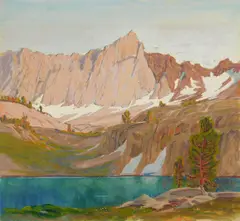 Marion Lake at Evening by Leland Curtis, gouache on board, offered Mar 2026