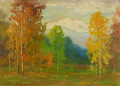 David Stirling, Estes Park, CO, oil on panel, 1932