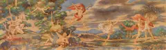 Edward Laning, Sketch for Mural- Hotel Sheraton East, watercolor on paper, 1958