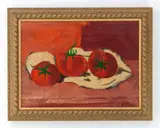 Harold Cohn, Three Tomatoes, oil on canvas