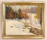 Camillo Adriani, Winter Landscape, oil on canvas