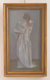 Jack W. Henderson, Standing Studio Model with White Drape, oil on canvas, 1970