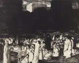 George Bellows, In the Park, Dark, lithograph on wove paper, 1916, estate