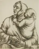 Paul Cadmus, Mother and Child, etching