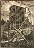 Henry J. Glintenkamp, Manhattan Construction- Radio City wood, engraving, 1932